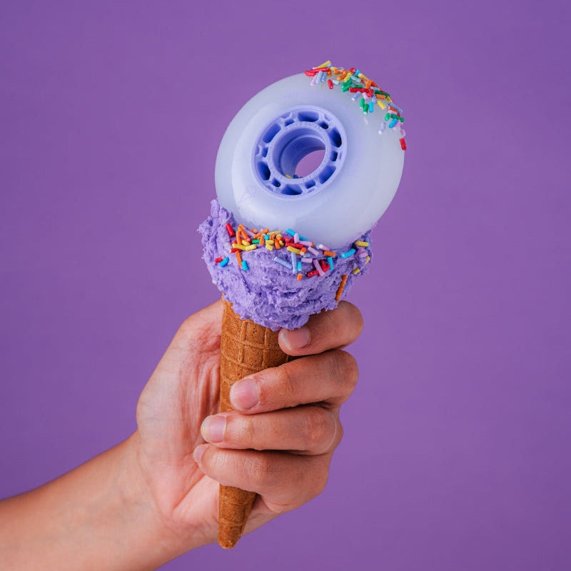 purple ICE CREAM wheel soft rolling strong grip for beginner inline skates