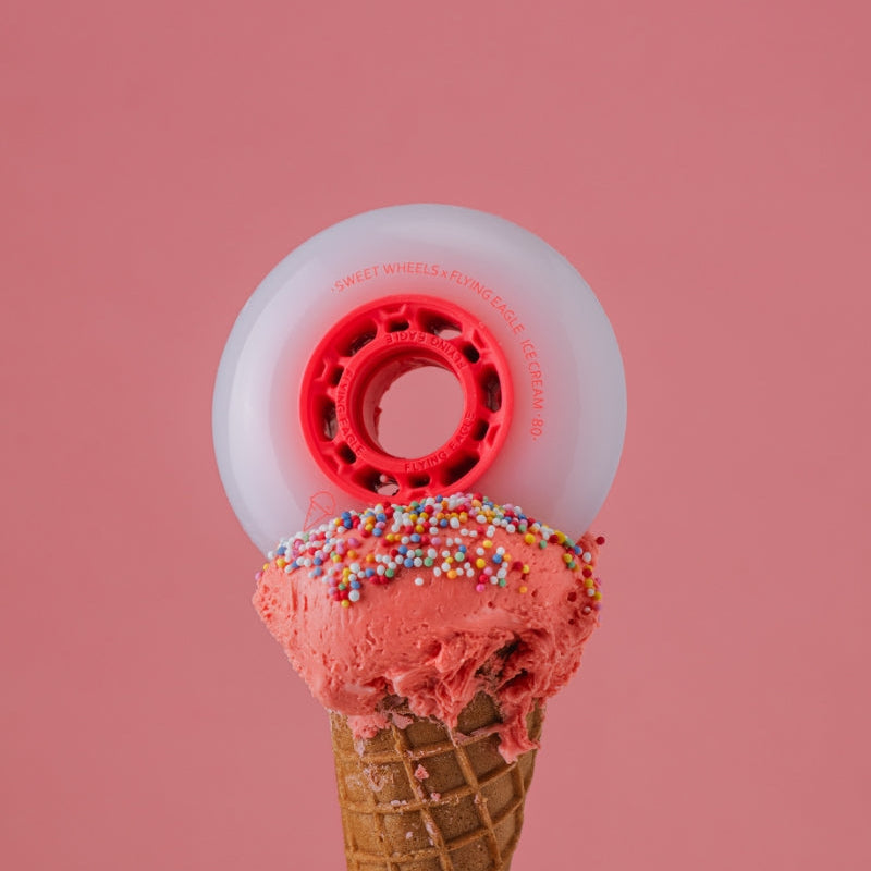  pink FlyingEagle ICE CREAM urethane wheel lightweight stable for kids inline skating