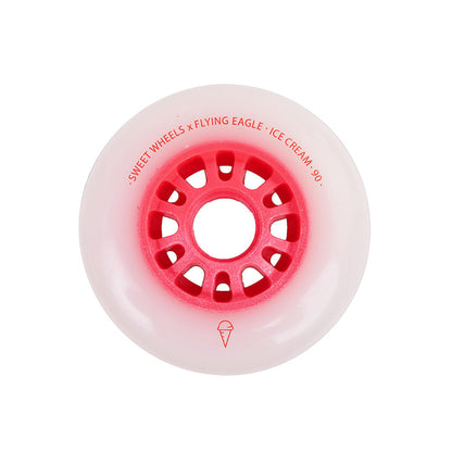 FlyingEagle ICE CREAM 125mm red shiny bullet skate wheel premium formula stable grip smooth slides