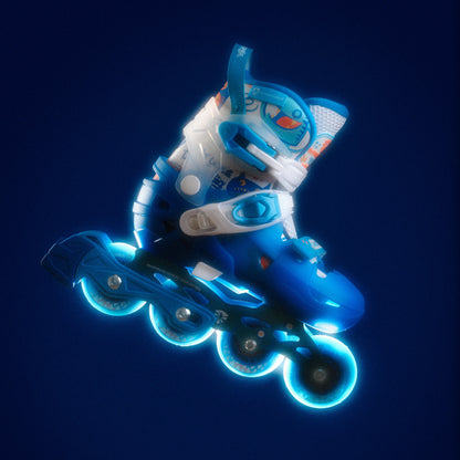 Blue FlyingEagle L6 Lumos inline skates stylish with LED wheels EU 27-36 