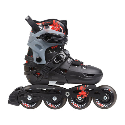 FlyingEagle L6 Lumos black kid inline skates size-adjustable with universal brake
