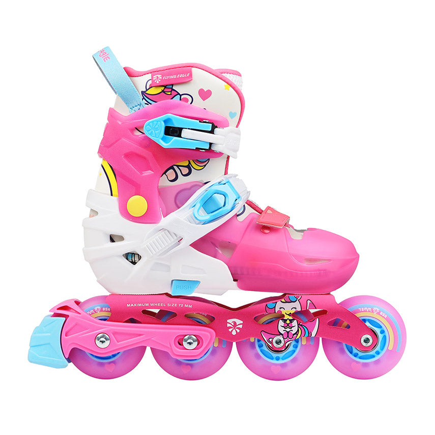 FlyingEagle L6 Lumos pink kid inline skates adjustable size for growing kids