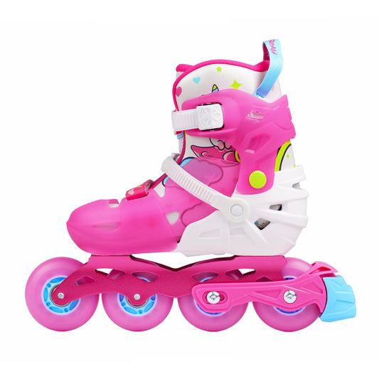 Pink FlyingEagle L6 Lumos inline skates with comfort and secure braking design