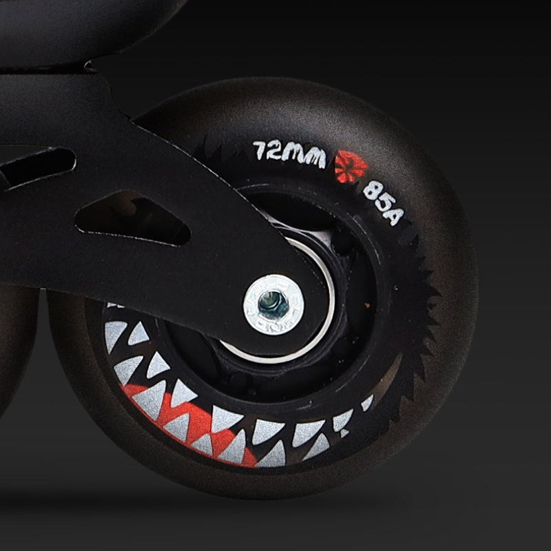FlyingEagle L6 Lumos black kid inline skates with 4  LED wheels