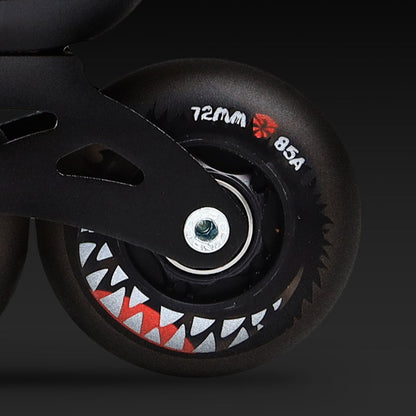 FlyingEagle L6 Lumos black kid inline skates with 4  LED wheels