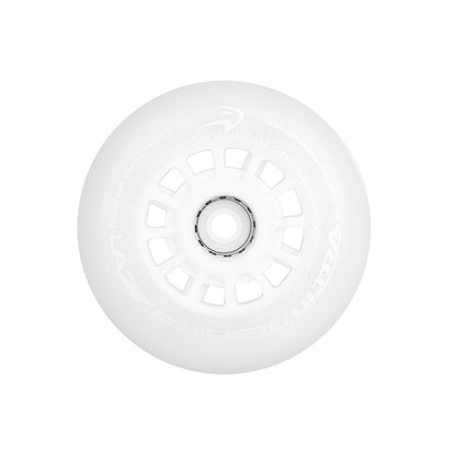  FlyingEagle LAZERWHEELZ ULTRA 100mm white wheel, colored LED lights activate while rotating, ideal for urban and fitness skating