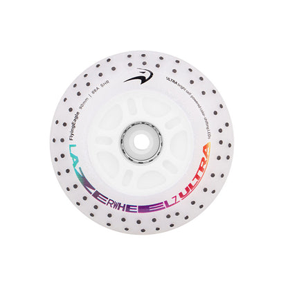 FlyingEagle LAZERWHEELZ ULTRA with SPARK color-shifting 90mm wheel, 88A LED wheel ideal for freeskate and street skating