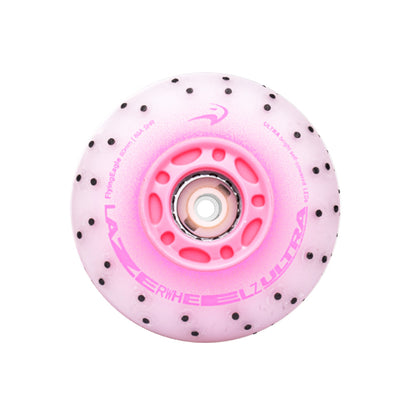 FlyingEagle LAZERWHEELZ ULTRA with SPARK pink wheel, 88A, LED light and spark effect suitable for multiple skating styles
