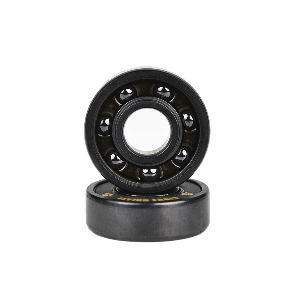 FlyingEagle SCRAMJET black bearings with Si3N4 ceramic balls, low rolling resistance for sustained speed