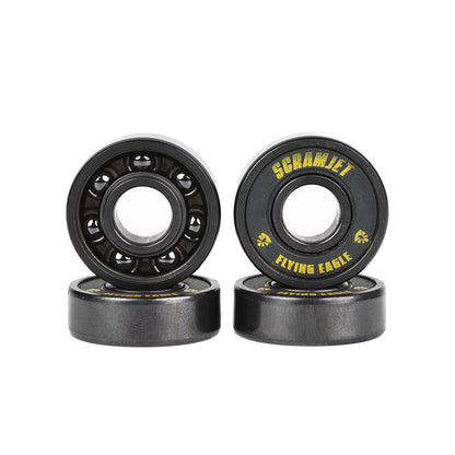 Black FlyingEagle SCRAMJET bearings, top-tier model with seven Si3N4 balls and excellent heat resistance