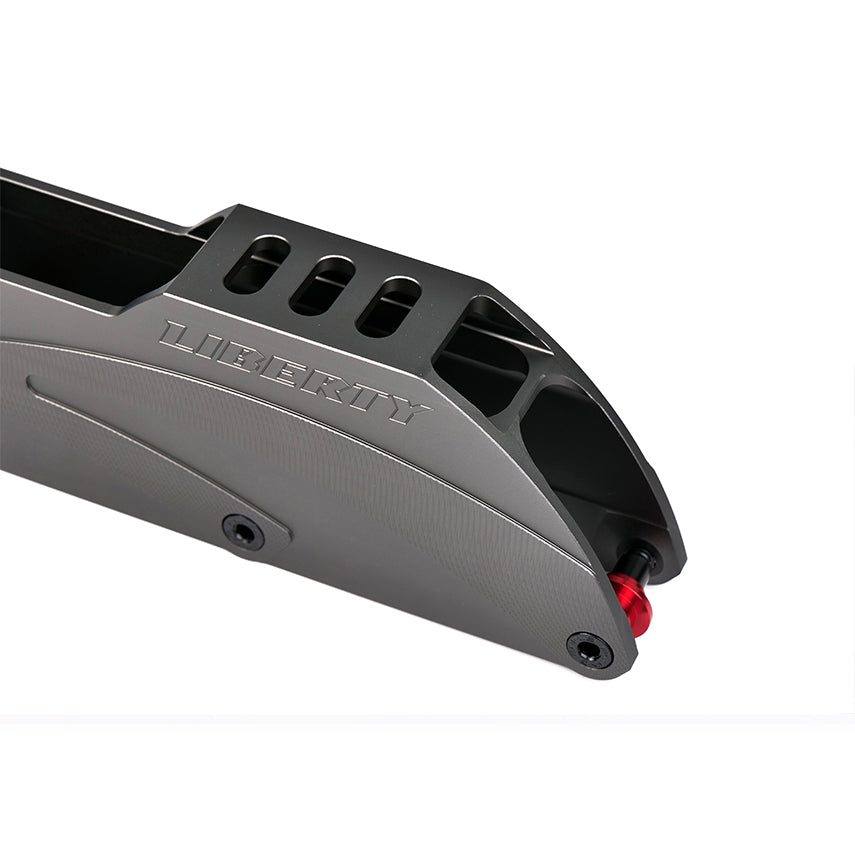 Detailed view of FlyingEagle LIBERTY 580R 324mm length rockered 5*80mm skate base