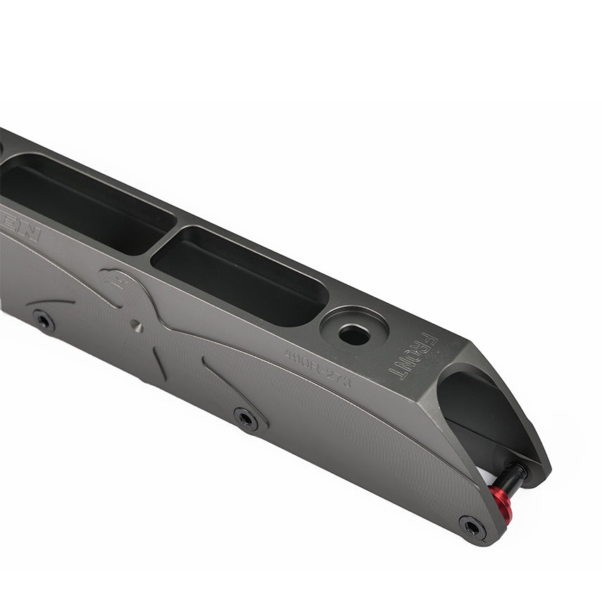 Close-up of FlyingEagle LIBERTY 490R/3100 frame compatible with standard UFS skate boots