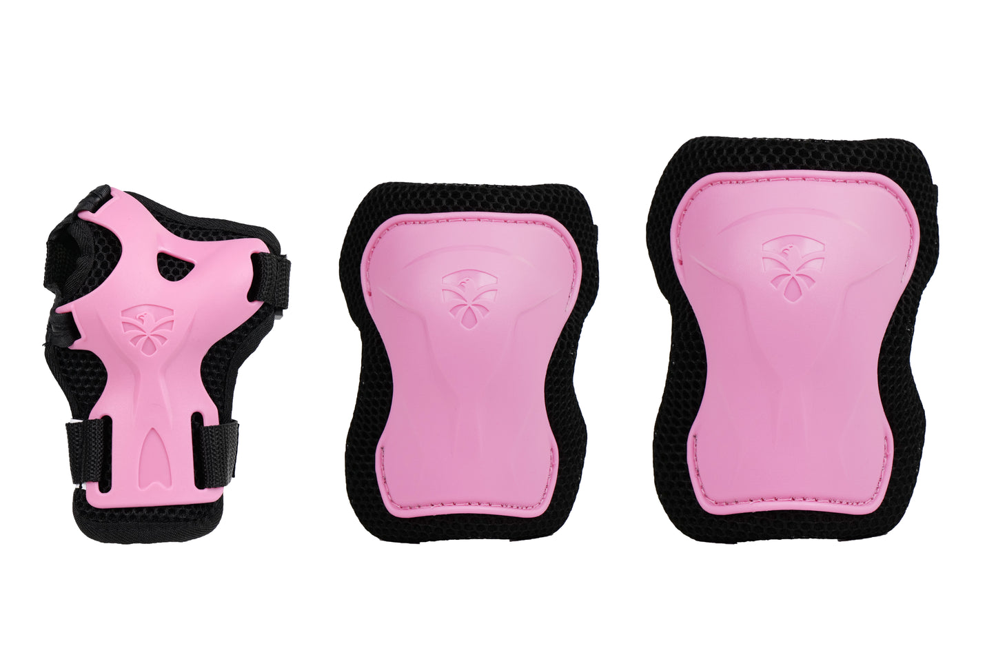 FlyingEagle CELLER pink 6-in-1 skate pads set with PVC and breathable mesh fabric