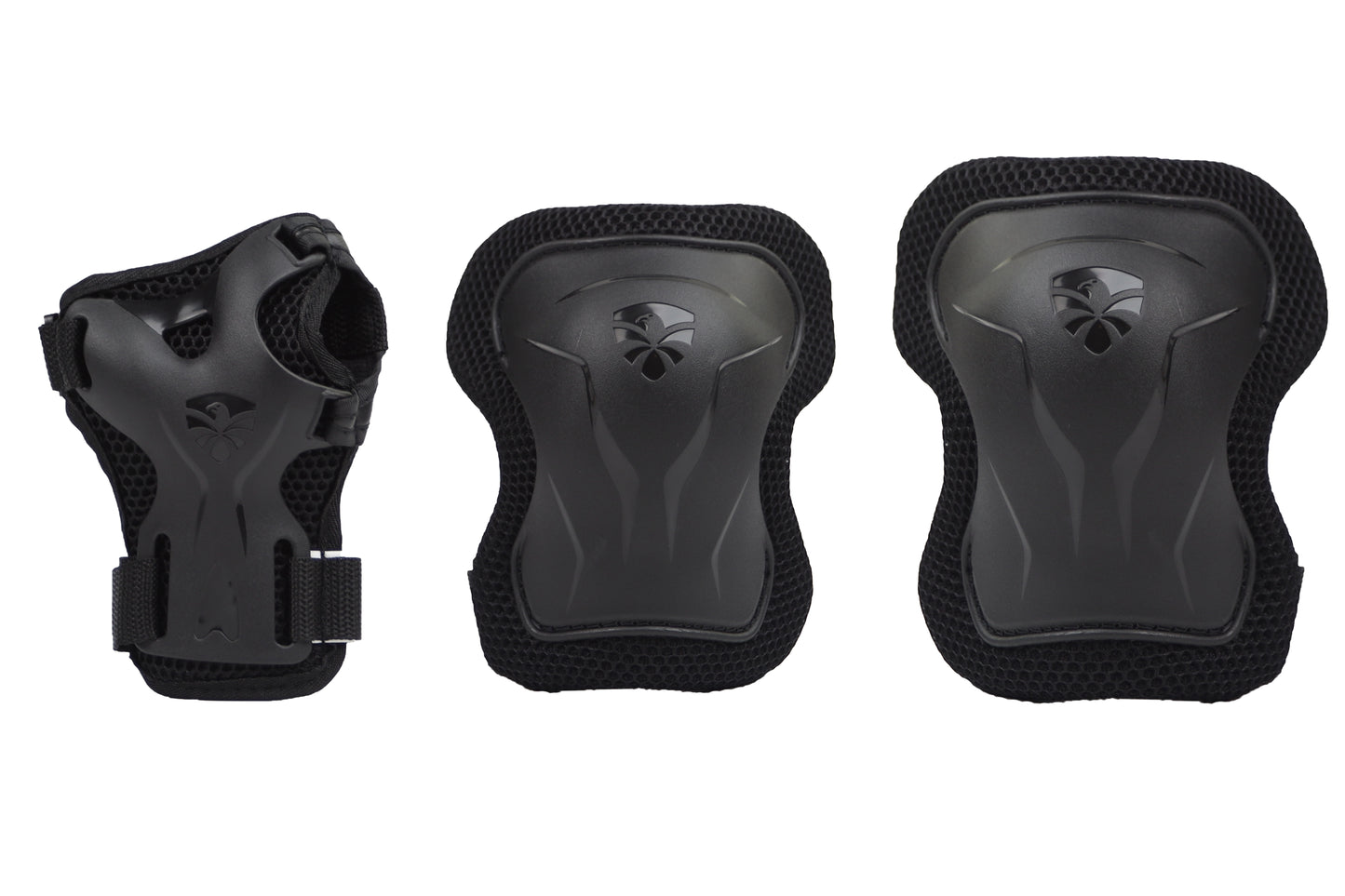FlyingEagle CELLER black 6pcs protective gear including knee elbow and wrist protectors