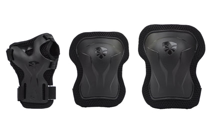 FlyingEagle CELLER black 6pcs protective gear including knee elbow and wrist protectors
