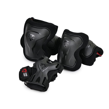 FlyingEagle CELLER black 6pcs protective gear including knee elbow and wrist protectors