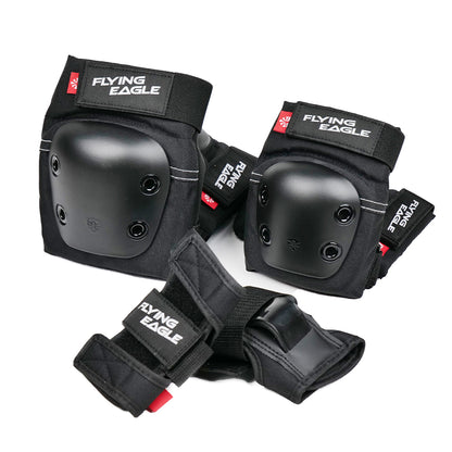 FlyingEagle VALIANT PRO JR black durable youth pads for multiple extreme sports