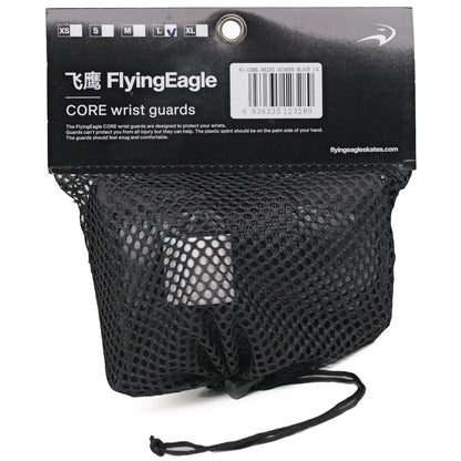 FlyingEagle CORE Wrist Guards in mesh bag, breathable ergonomic guards for multi-scene skating protection