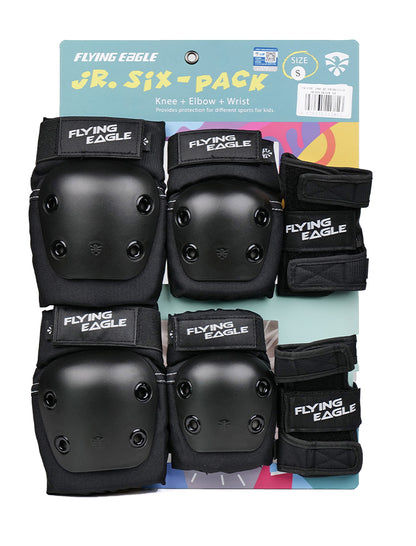 High stretch rubber FlyingEagle VALIANT PRO JR black protective guards with reinforced stitching