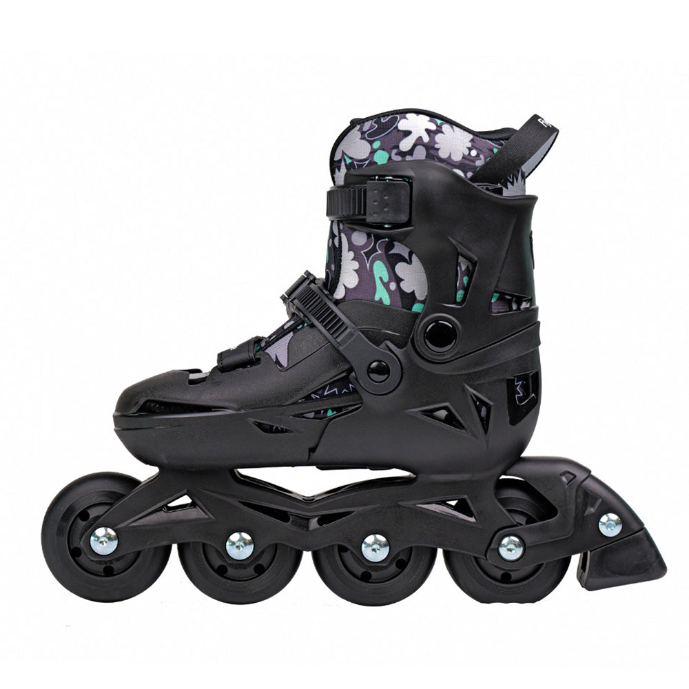 Black FlyingEagle NACHT kid inline skates composite fiber unibody shell
