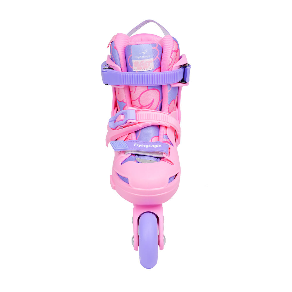 Size-adjustable pink kid inline skates FlyingEagle NACHT casual skating