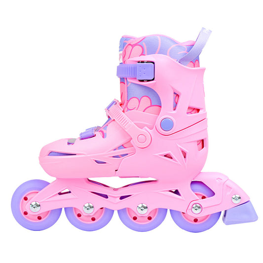 Pink FlyingEagle NACHT kid inline skates lightweight unibody shell design
