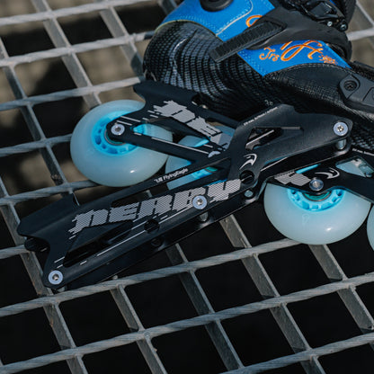 FlyingEagle DERBY black frame, low-profile design supports 3/4 wheel setups for Inline Derby