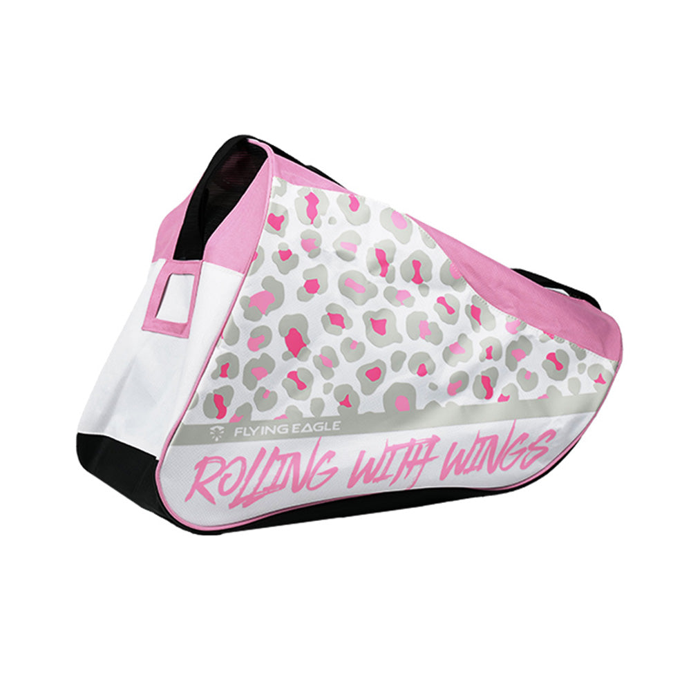 FlyingEagle CARRY BAG pink single shoulder bag, reinforced base, adjustable strap for inline skates