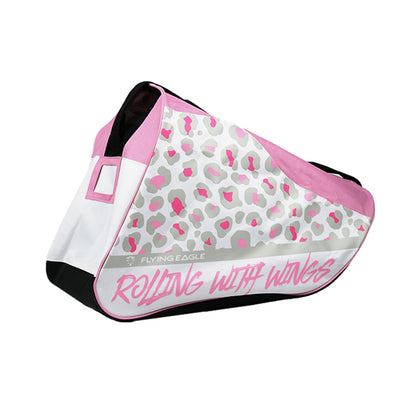FlyingEagle CARRY BAG pink single shoulder bag, reinforced base, adjustable strap for inline skates