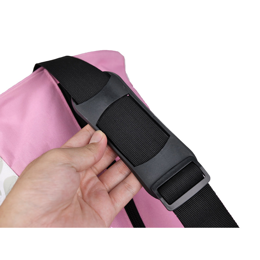 Reinforced bottom panel closeup on FlyingEagle CARRY BAG adjustable shoulder skate bag