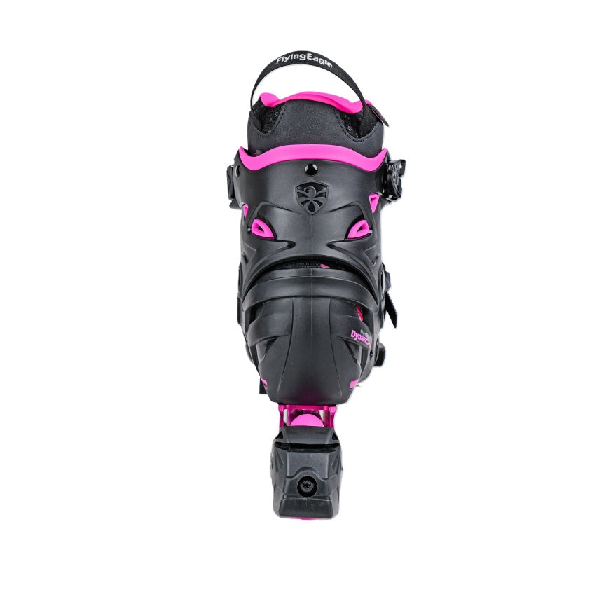 FlyingEagle S9S Dynamo Pink kids skates back view, adjustable EU size 27-41
