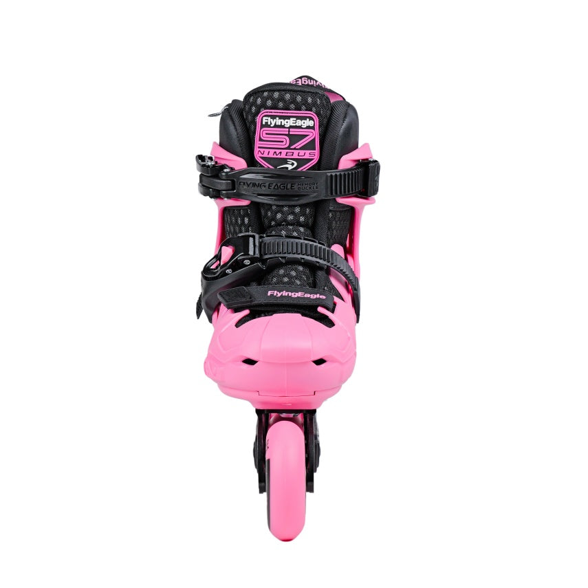 Pink FlyingEagle S7 PRO NIMBUS inline skates, safe A brake for children skating