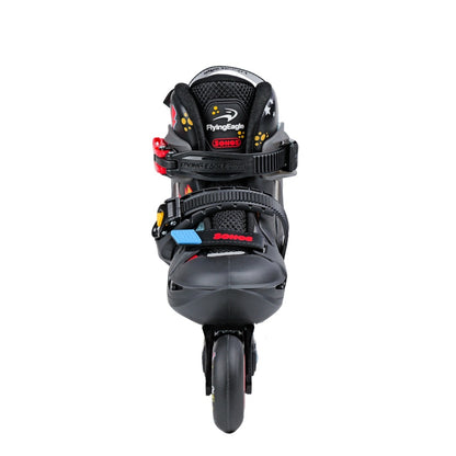 Kids black inline skates FlyingEagle S7 PRO NIMBUS for urban freestyle