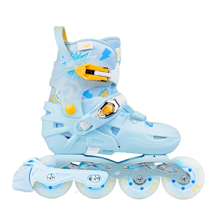 FlyingEagle S7 PRO NIMBUS blue kids inline skates for fitness and freestyle
