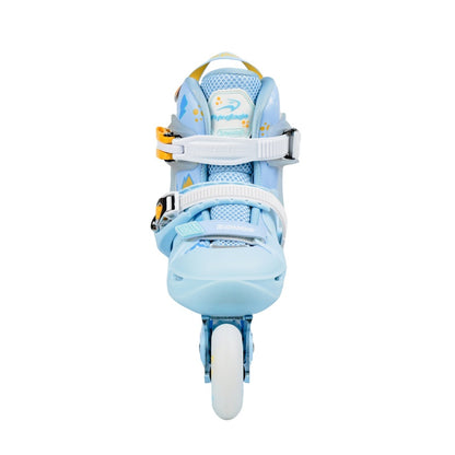 Adjustable blue kids inline skates EU 28 to 42 FlyingEagle S7 PRO NIMBUS