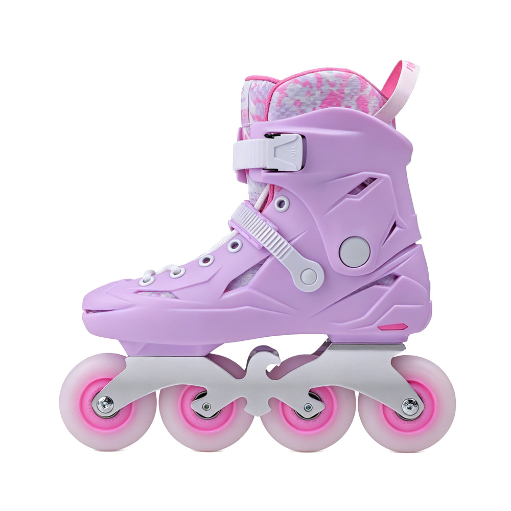 Mauve SHRIKE inline skate with supportive cuff, delivers great comfort and performance for experienced riders