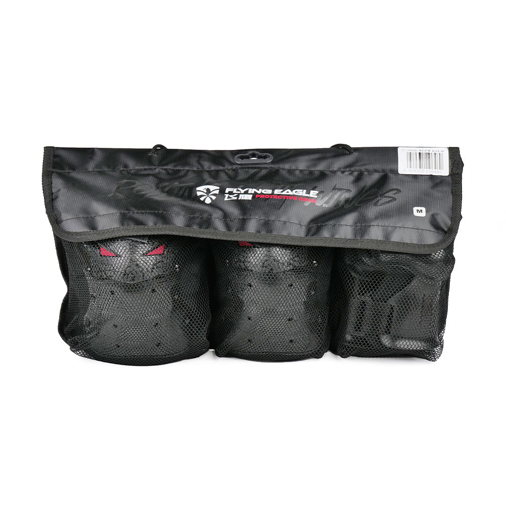 FlyingEagle LOBSTER knee elbow wrist pad set, flexible segmented shell for joint safety protection in extreme sports