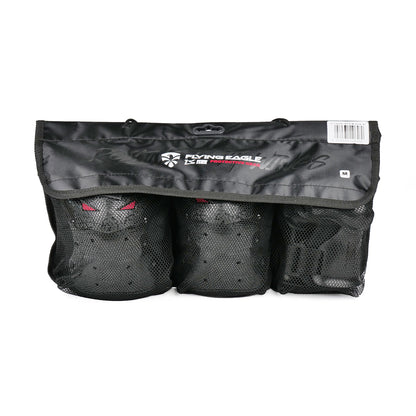 FlyingEagle LOBSTER knee elbow wrist pad set, flexible segmented shell for joint safety protection in extreme sports