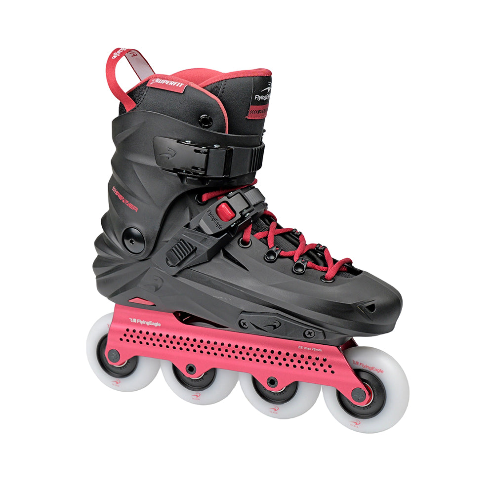 45 degree angle Flying Eagle REAVER S7680 Red fitness inline skates for adult 4 wheels 85A rockerable axles