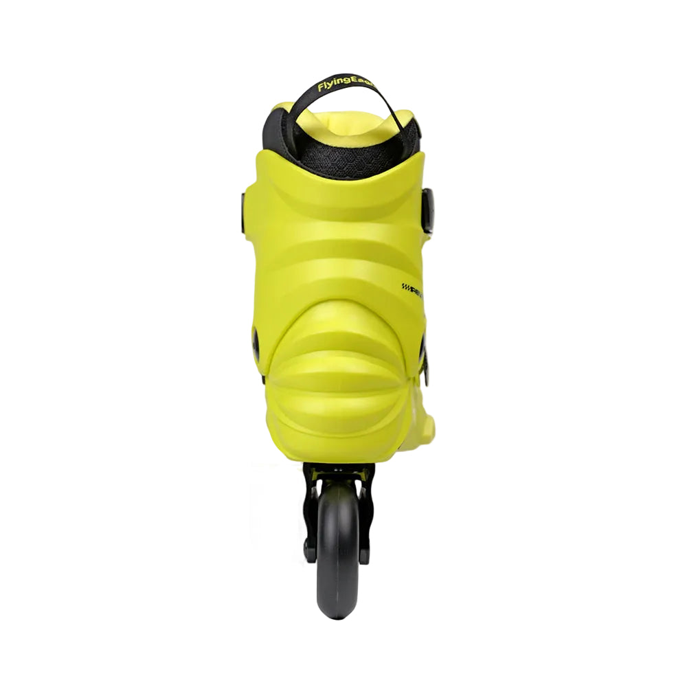 Back view Flying Eagle REAVER S7680 Yellow Black adult urban inline skates 85A 4‑wheel skates rockerable axles EU sizes 36‑46