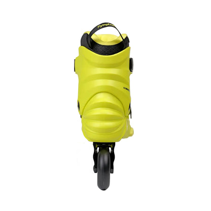 Back view Flying Eagle REAVER S7680 Yellow Black adult urban inline skates 85A 4‑wheel skates rockerable axles EU sizes 36‑46