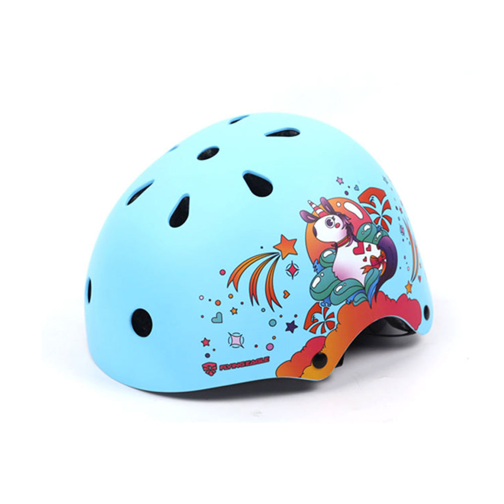 FlyingEagle RIDER JR blue helmet built with ABS outer shell and EPS foam liner