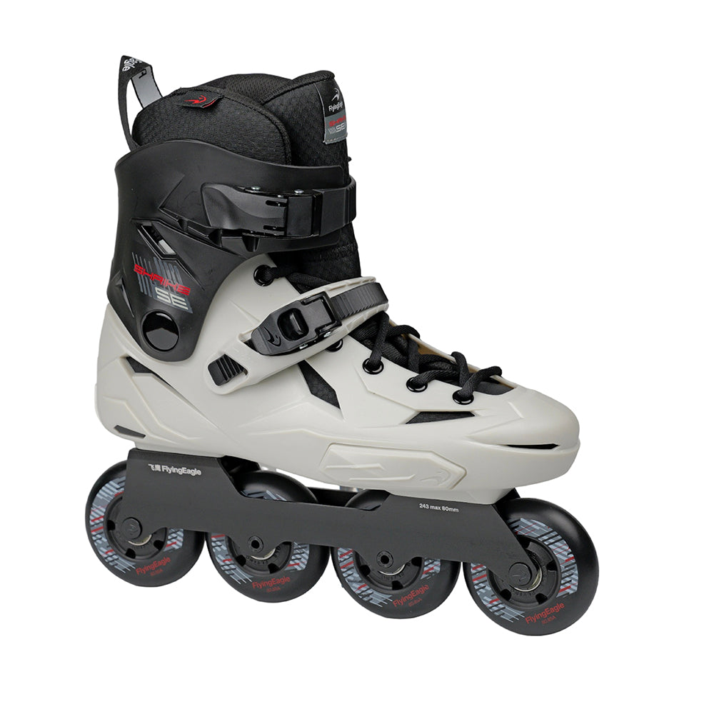 Flying Eagle SHRIKE SE gray 3‑wheel inline skate side profile adult urban city skate product shot