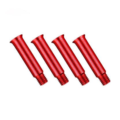 Colorful red FlyingEagle SPEED AXLES set of four, standard thread dimension for skate frame repair