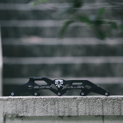 High strength black SLOPE KILLER frame stable support for professional inline skating performance