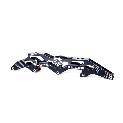 Black SLOPE KILLER sturdy aluminum skate frame high strength for professional freeskate performance