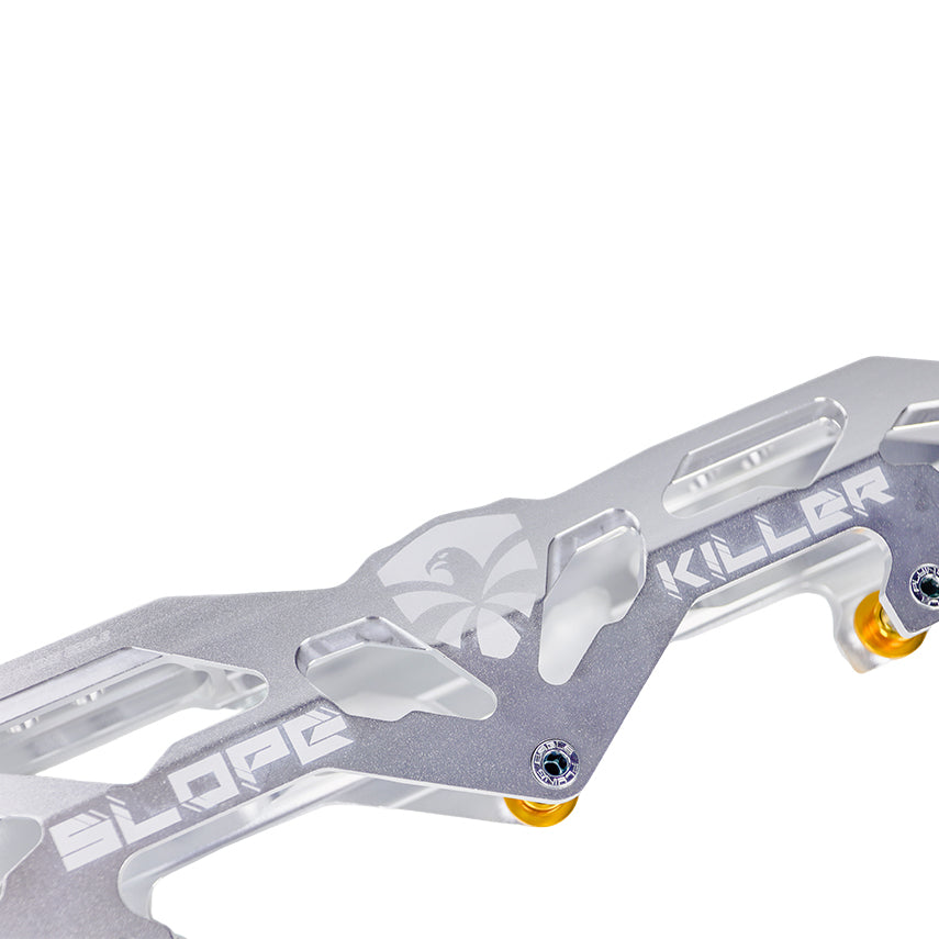 Practical silver 165mm mounting frame ideal replacement part for freeskate roller skates