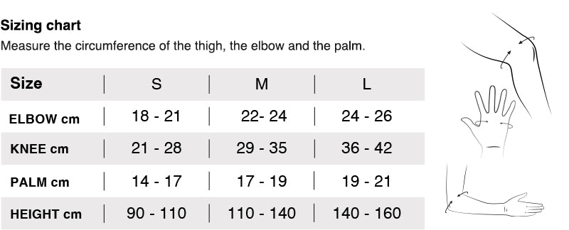 Sizing chart for V7