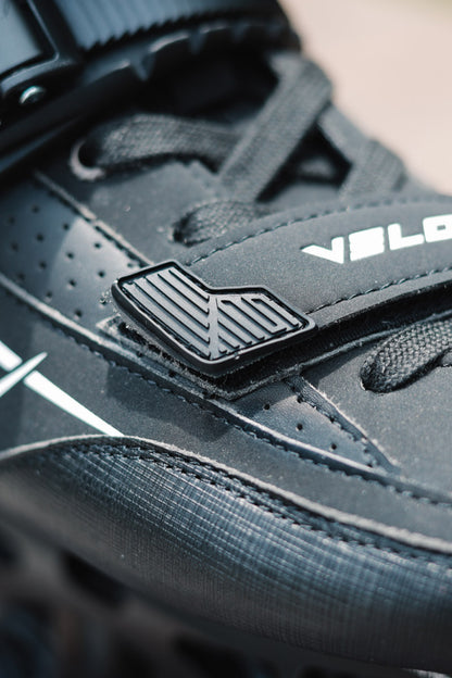 Black FlyingEagle Veloce 2 inline skates for marathon and racing with toe strap