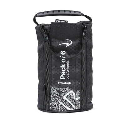 FlyingEagle WHEEL BAG black portable skate wheel storage bag with double zip design
